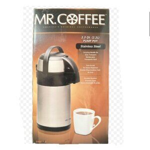 Mr. Coffee 2.3 Quart Brushed Stainless Steel Pump Coffee Pot